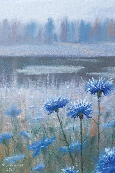 Wildflowers Series Blue Canvas Art By Yulia Schuster Icanvas