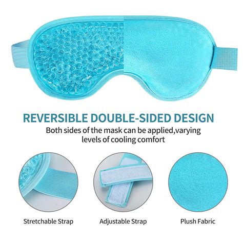 Kiprun Gel Eye Mask Cooling Eye Mask With Gel Bead Reusable Hot Cold Therapy Eye Mask Cold