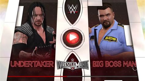 WWE 2K17 wrestlemania 15 THE UNDERTAKER VS BIG BOSS MAN | Big boss man ...