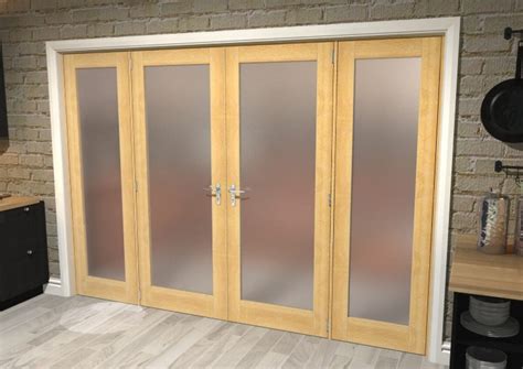 Oak Obscure Glazed French Door Set 2150mmw X 2021mmh French Doors