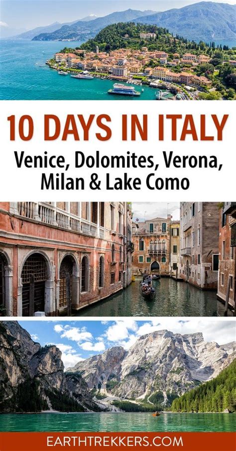 Northern Italy Itinerary Venice Dolomites Verona Lake Como In