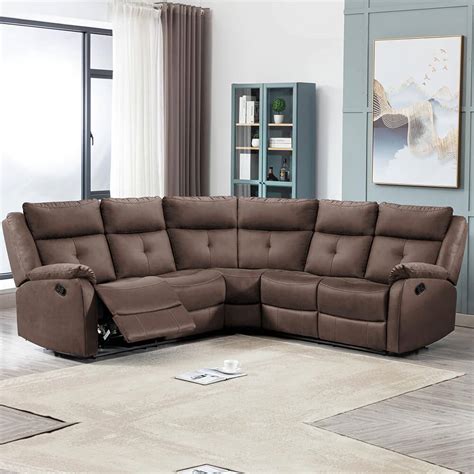 Casey Corner Sofa - Brown Fabric - Get Furnished