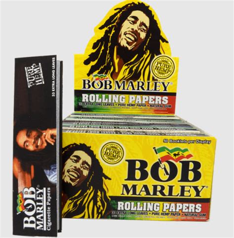 Bob Marley King Size Pure Hemp Cigarette Rolling Papers Pack X