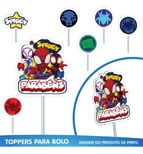 Kit Festa Facil Spidey E Seus Amigos Aniversario Infantil R 154 em São