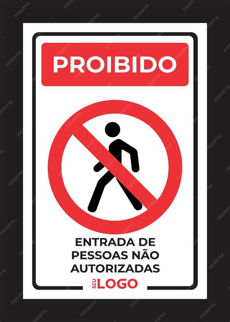Premium Vector | Placa Proibida a ENtrada de pessoas nao autorizadas