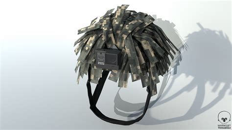 3d Model Tactical Helmet Cover Netting Pbr Vr Ar Low Poly Cgtrader