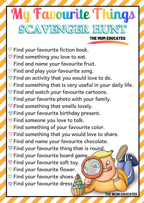 Free Scavenger Hunt Printables For Kids