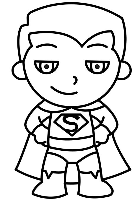 Chibi Superman Coloring Page Download Print Or Color Online For Free