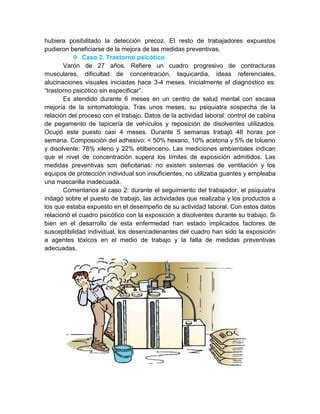 Analis S Criptico De Intoxicaciones De Orig N Laboral Pdf