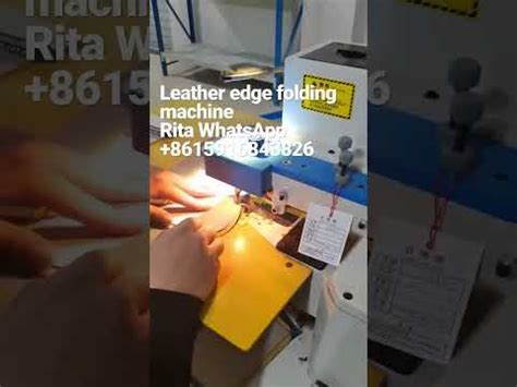 Automatic Hot Melt Leather Edge Folding Cementing Machine Youtube