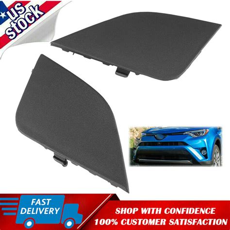 Pair Front Bumper Tow Hook Eye Cover Cap For Toyota Rav Left