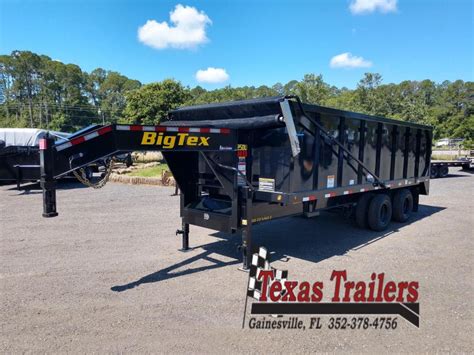 Du Big Tex Dual Tandem Gooseneck Dump Trailer W Roller Arm