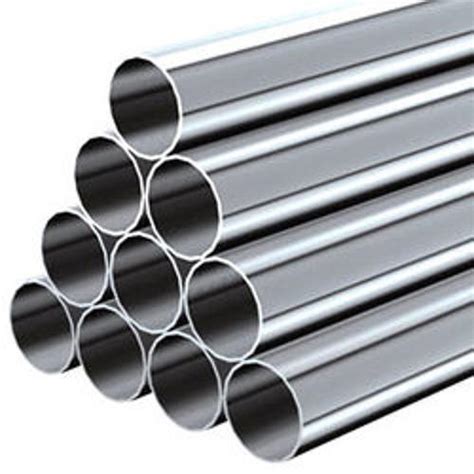 Silver Stainless Steel Round Pipes Pipe Length 3 Meter Finished