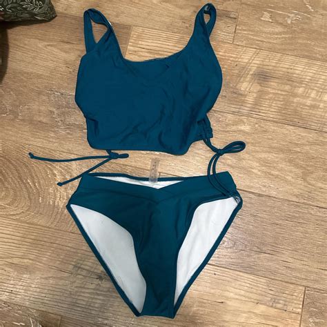 Teal Bikini Set Size Medium Depop