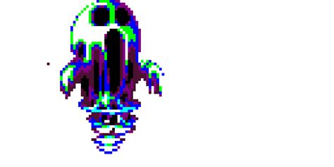 High contrast ghost pixel art