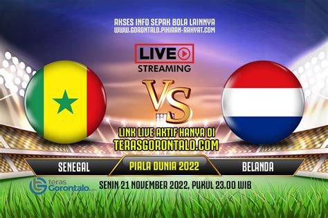 Link Live Streaming Senegal Vs Belanda Di Piala Dunia 2022 Qatar