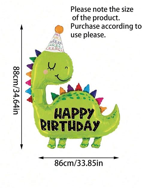 1 Pieza Globo De Lámina De Aluminio En Forma De Dinosaurio Corona