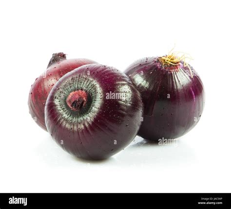 Red Onions Isolated On White Background Stock Photo Alamy