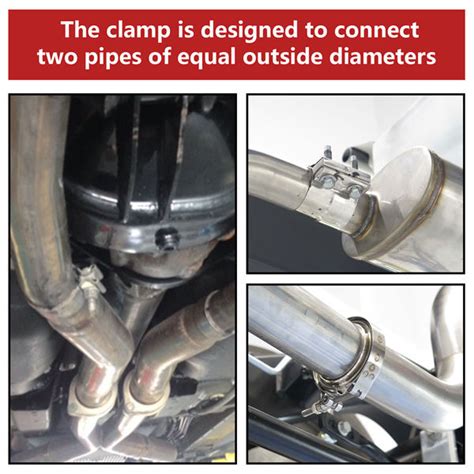 Butt Joint Band Clamps Exhaust Muffler Clamp Pcs Exhaust Pipe