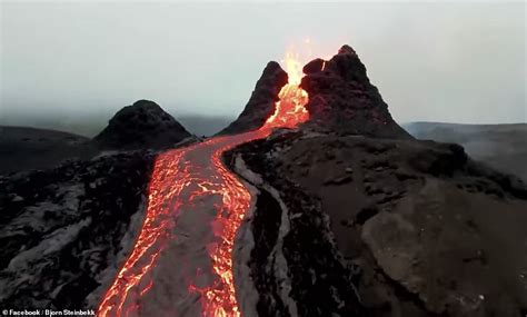 Drone Pilot Captures Incredible Footage Icelandic Volcano Coercion