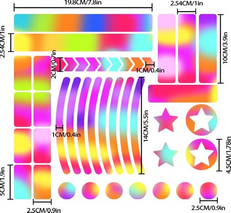 Vesvory Calcoman As Reflectantes Para Autom Vil Dise O De Rayas De