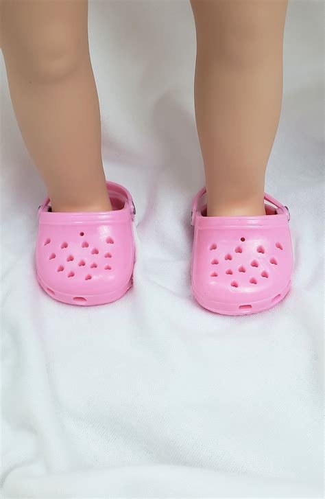 Pink 18 In Doll Crocs Rubber Garden Clogs Summer Beach Shoes Etsy