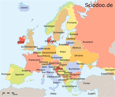 196 Länder und Staaten auf der Welt im Vergleich