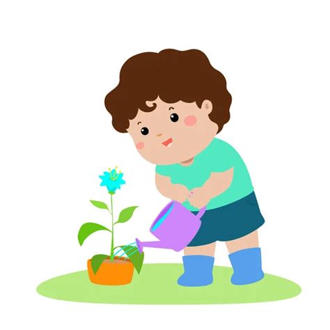 689 ilustraciones de stock de Niño regando planta Depositphotos