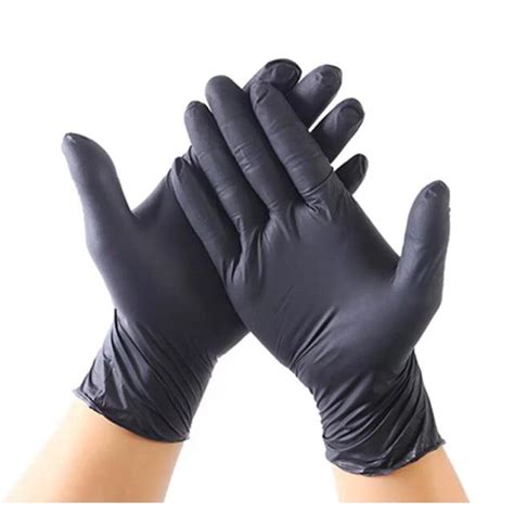 Ready Stock Nitrile Glove Disposable Powder Free Black 100 Pcs