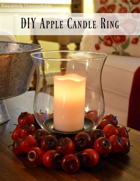 Diy Apple Candle Ring Exquisitely Unremarkable