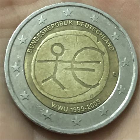 2 EURO GEDENKMÜNZE Bundesrepublik Deutschland WWU 1999 2009 EUR 999 00