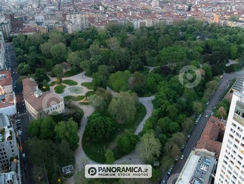 Veduta Aerea Dei Giardini Pubblici Di Porta Venezia Paesaggio Urbano