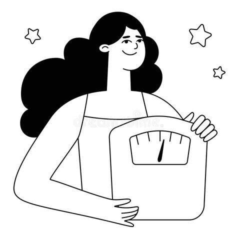 Happy Girl Weight Scale Stock Illustrations 298 Happy Girl Weight