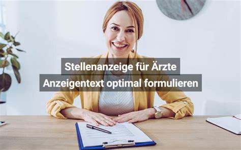 Stellenanzeige für Ärzte innen Grafik optimal gestalten praktischArzt