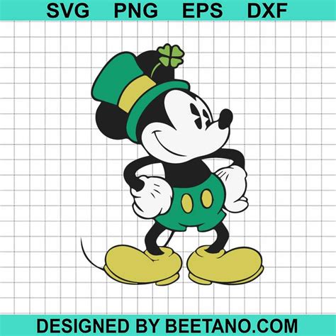 Mickey Mouse St Patricks Day Svg Disney St Patricks Day Svg Mickey