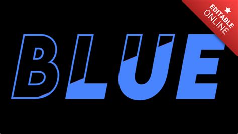 Blue Slice Text Effect Generator