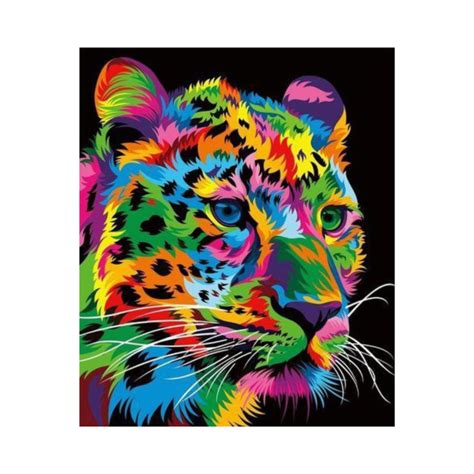 Leopardo De Colorse Pintar Por N Meros Moha