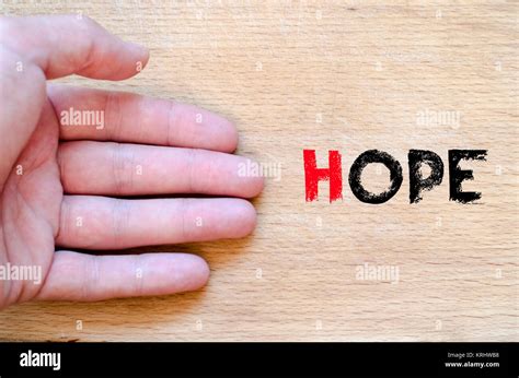 hope text concept stock photo alamy