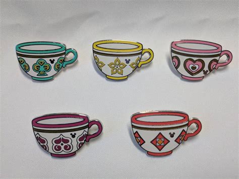 Auction Ended Dlr 2015 Hidden Mickey Mad Tea Party Cup 5 Pin Set