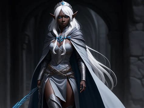 Photo In K Solo Female Drow Elf Adventurer Black Skin