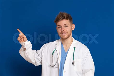 Doctor Wearing A White Lab Coat Stock Image Colourbox