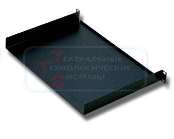 Рэковая полка 1U, глубина 400 мм. Цвет черный