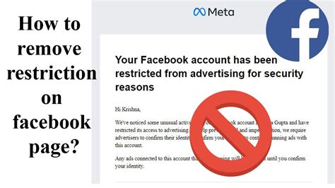 How To Remove Restriction On Facebook Page