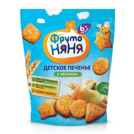 Печенье ФрутоНяня пшеничное с яблоком 120г с 6месяцев купить по цене 68 ...