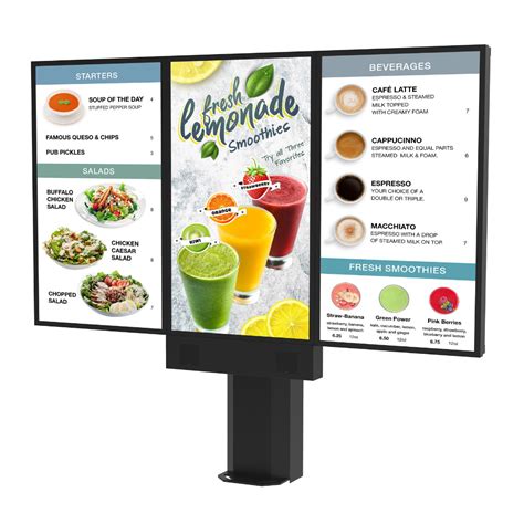 Outdoor Digital Menu Boards For Restaurant Drive Thrus Peerless Av