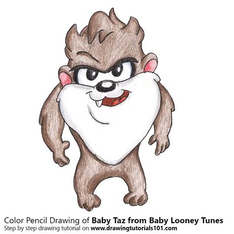 How to Draw Baby Taz from Baby Looney Tunes (Baby Looney Tunes) Step by ...