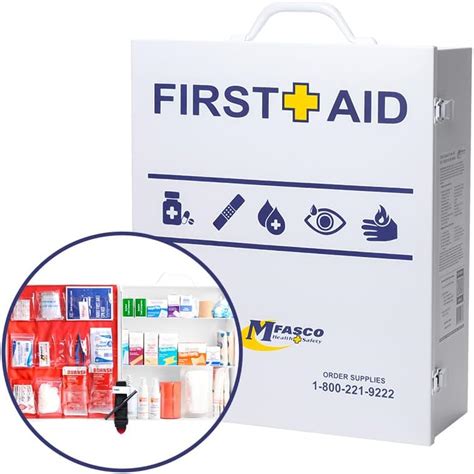 Amazon MFASCO Workplace Metal First Aid Kit 4 Shelf Wall Mount