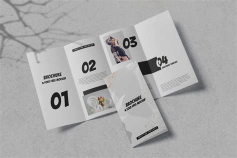 4 Fold Brochure Free Mockup Psd Freemockup