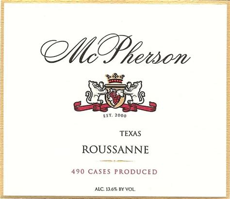 Mcpherson Roussanne 2012