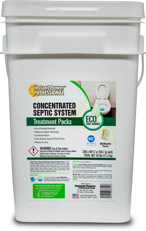 Concentrated Septic System Treatment Packs Instant Power Professional